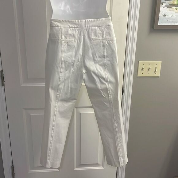NYDJ Cream Ankle Pants with Front and Back Pleating - Picture 8 of 14